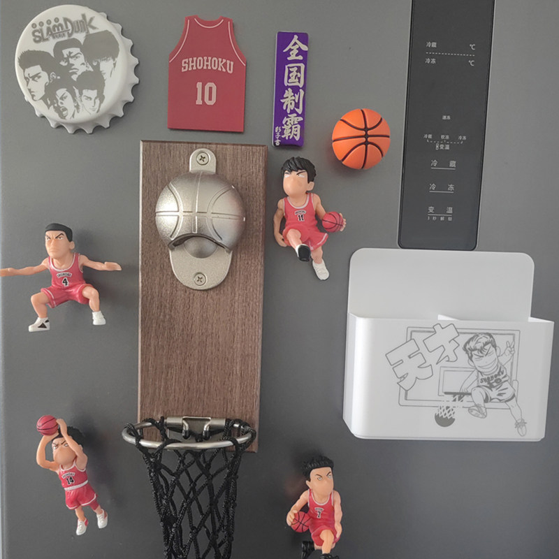 篮球篮筐投篮开瓶器实木冰箱贴磁贴啤酒启瓶器一筐酒起子个性定制