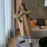 【新品现货】拼色连帽英伦风风衣外套973-P155K218，女装风衣，浙宝251