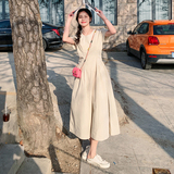 法式甜美简约圆领连衣裙女2025夏季新款韩版收腰显瘦茶歇a字长裙，女装连衣裙，浙宝251