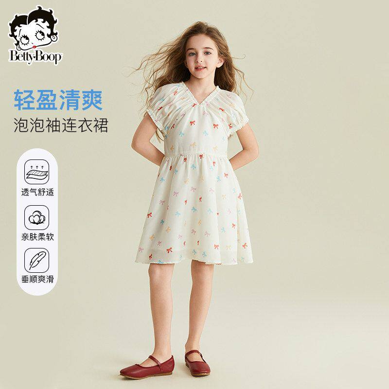 贝蒂童装女童时尚韩版连衣裙2026年夏季新品儿童中大童洋气裙子