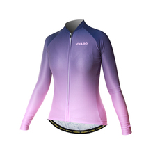 正品CYARO渐变蓝粉夏季长袖短袖骑行服女士上衣速干透气防晒单车