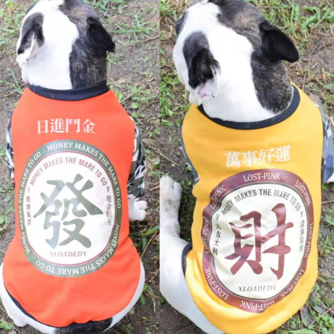 宠物潮牌冬季加绒保暖恶霸京巴