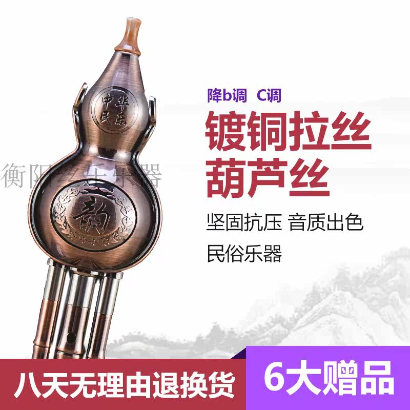 仿红木可拆卸抗摔双音C调降B调葫芦丝云南乐器学生成人初学