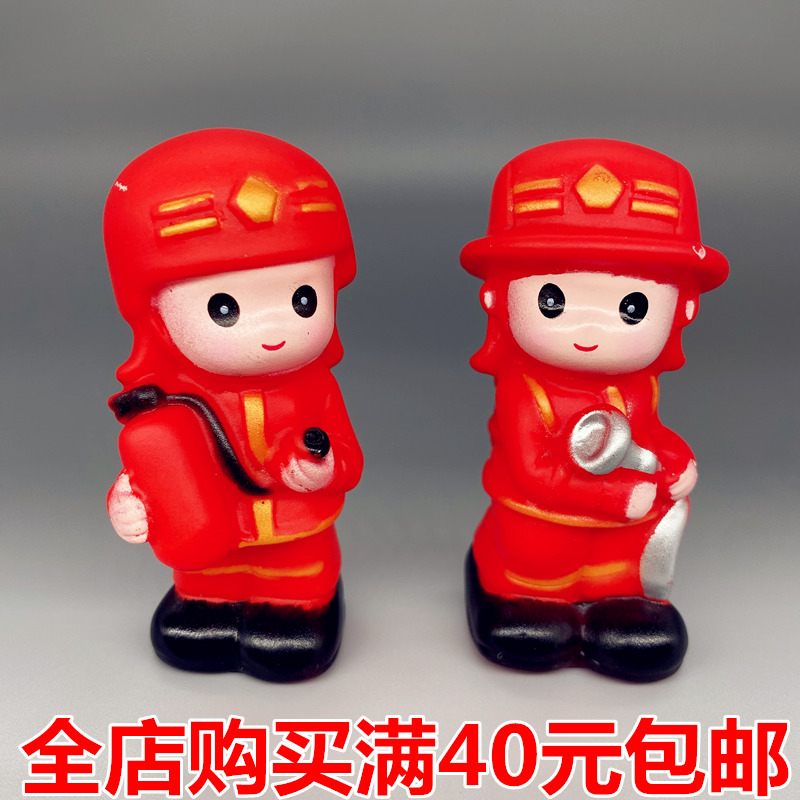 消防员蛋糕装饰摆件灭火英雄男孩儿童生日甜品烘焙派对装扮摆件