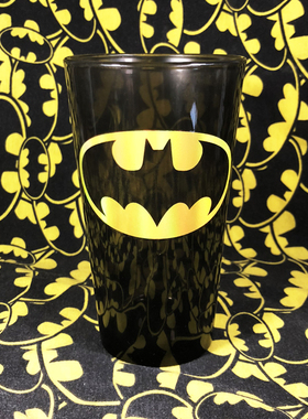 外贸原单DC漫画正义联盟蝙蝠侠半透明黑色透光玻璃杯水杯随手杯子