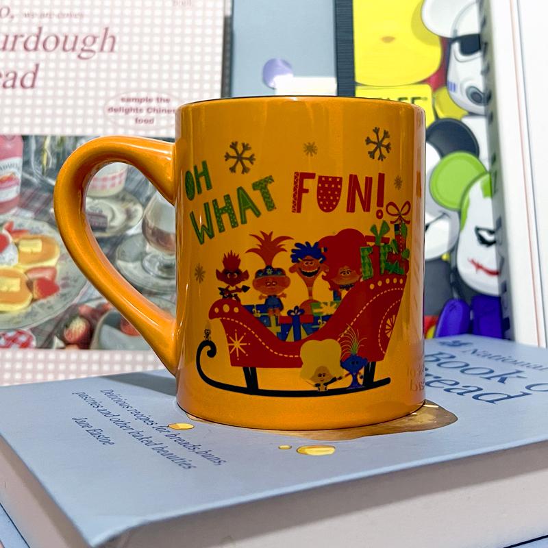 美国动画电影Trolls魔法精灵丑娃趣味插画可爱卡通水杯圣诞节礼物