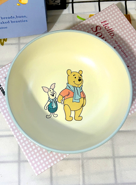 微瑕小熊维尼卡通陶瓷盘可爱餐具家用家居盘子少女心餐盘周边礼物