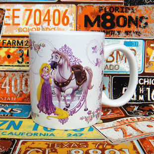 电影长发公主魔发奇缘乐佩可爱卡通陶瓷杯马克杯水杯咖啡杯子周边