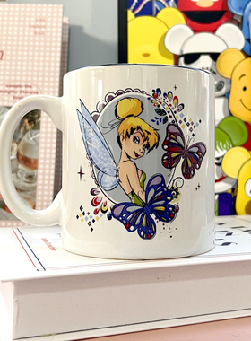 现货 奇妙仙子叮当小仙女Tinker Bell陶瓷水杯马克杯儿童杯咖啡杯