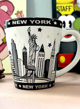 出口美国纽约NEWYORK城市系列旅游纪念品马克杯陶瓷美式咖啡杯子