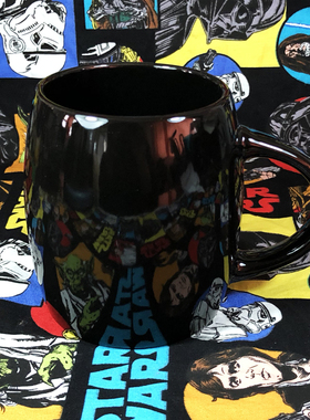 外贸原单个性创意圆形球形鼓肚黑色简约陶瓷杯马克杯水杯咖啡杯子