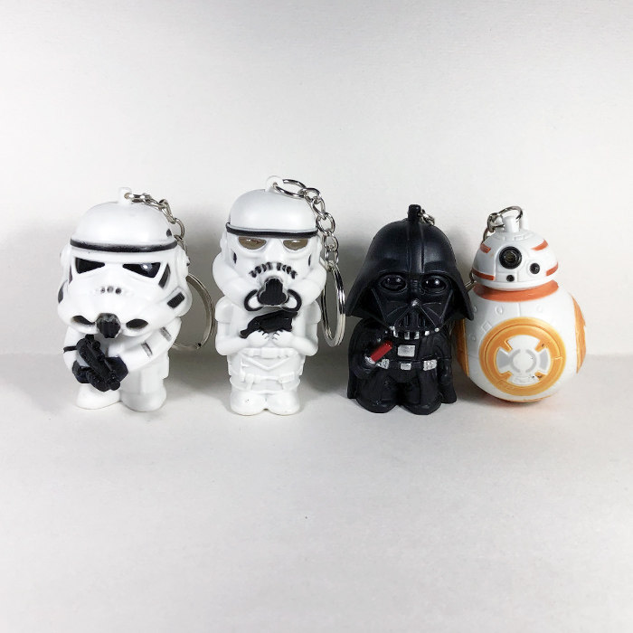 星球大战STARWARS白兵黑武士维达BB8实物周边钥匙扣包包汽车挂件