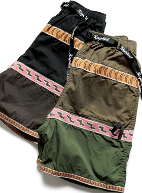 【官网5折】KAPITAL JAPA平田男女春秋拼色纯棉透气宽松休闲短裤