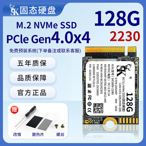 全新SK SK1000 2230 M2 固态硬盘2T PCIE 4.0 NVME M.2 硬盘SSD 1