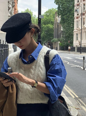 帽帽家  韩国八奶thebarnnet帽子fever羊毛鸭舌帽金扣气质报童帽