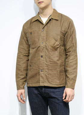 tellason英国油蜡帆布防泼水复古工装夹克男美式休闲大码风衣户外