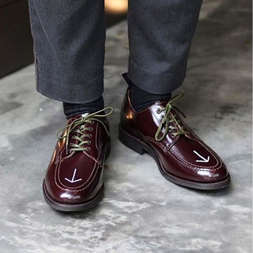 英国复古风亮面植鞣小牛皮德比鞋