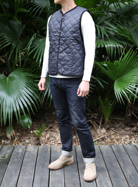 英国制造lavenham莱文拉姆绗缝太空棉内胆休闲马甲男背心Dublin