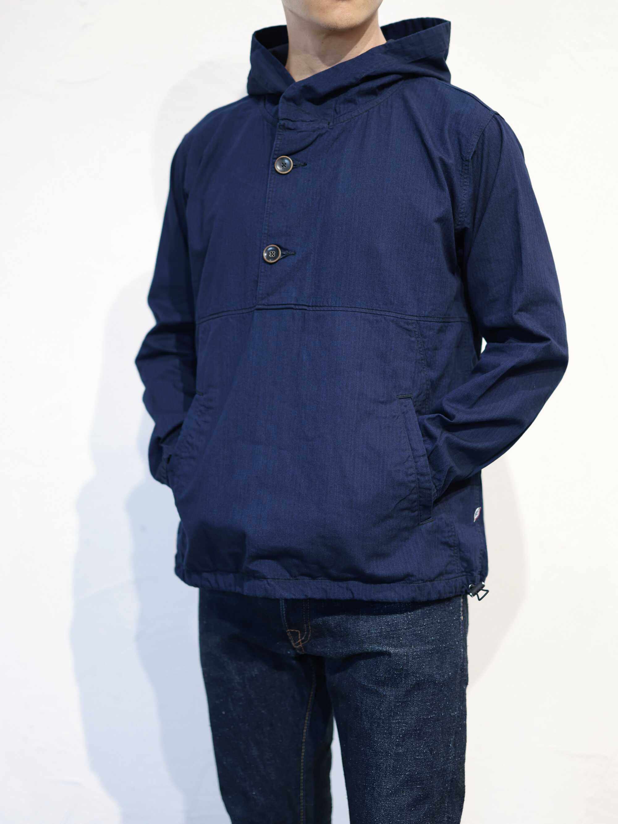 卫衣正蓝屋连帽宽松日本制造蓝染