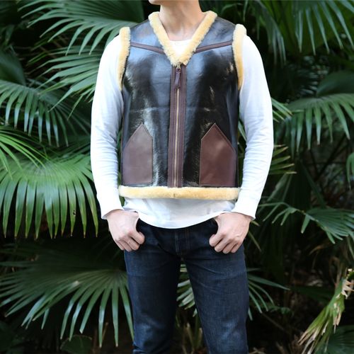 日本制造leather羊皮夹克