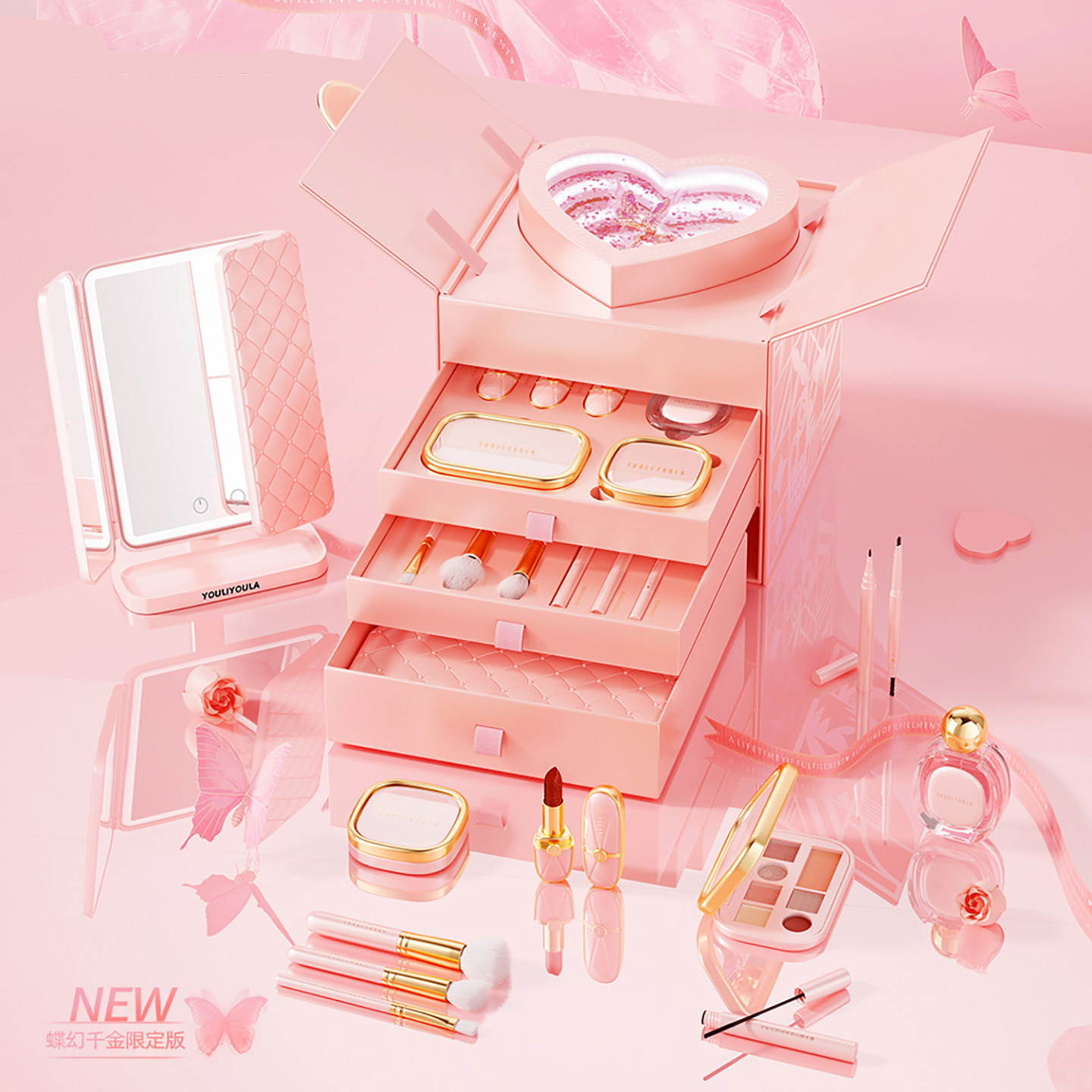 彩妆套装节日女友生日送礼礼盒化妆镜化妆品全套正品美妆化妆套盒