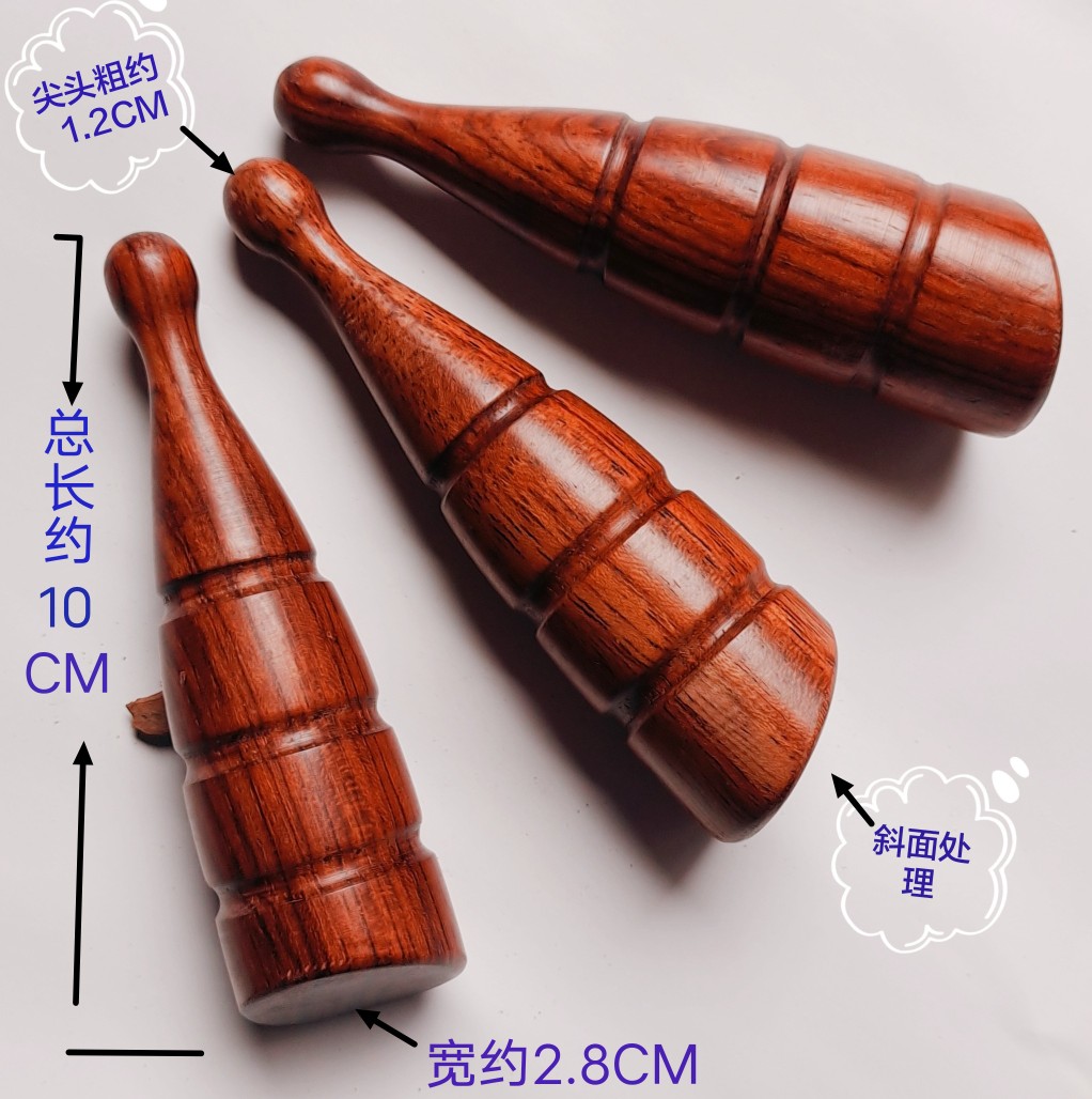红木点穴棒 足疗棒 足底按摩锥 经络棒 理疗棒穴位棒 斜面刮骨棒