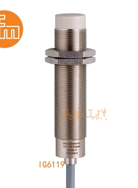 易福门接近传感器IG6119；8 mm 非齐平安装;400 Hz;常开;DC; PNP