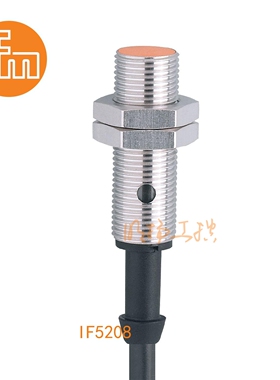 易福门接近传感器IF5208；2 mm 齐平安装;1500 Hz;常开;DC; PNP