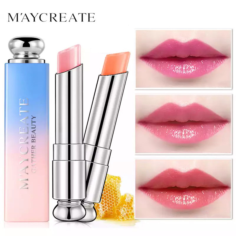 健美创研变色口红持久保湿补水不脱色不沾杯果冻防水温变滋润唇膏