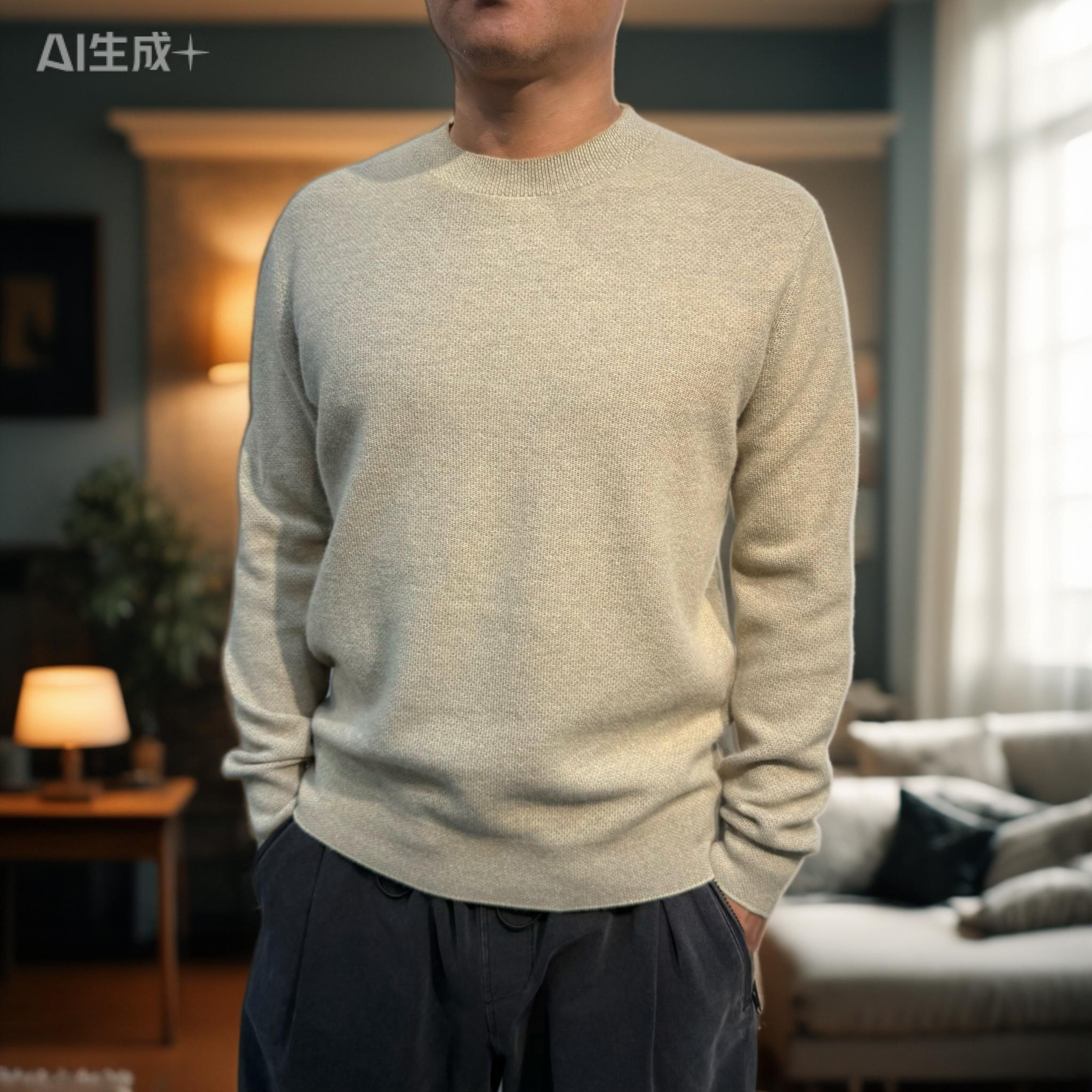 羊绒绵羊毛毛衣男款针织衫套头