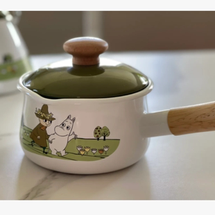 moomin姆明搪瓷卡通珐琅水壶小奶锅家用 日本富士珐琅fujihoro