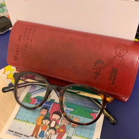 樱桃小丸子眼镜盒可爱便携