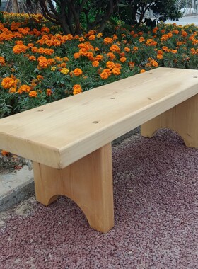 简约实木长条凳休闲凳子客厅阳台松木花架儿童落地方凳矮板凳脚踏