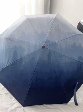 2025新款晕染雨伞全自动女折叠小清新高级感太阳伞防晒防紫外线