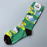 Amei Moomin cartoon socks for women, mid-high top, all-season calf socks, cotton socks, dopamine colorful bestsellers, trendy socks thumbnail 8
