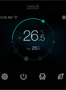 海林RS485WIFI彩色触摸屏按键中央空调地暖智能温控HL9061DB2L-MD