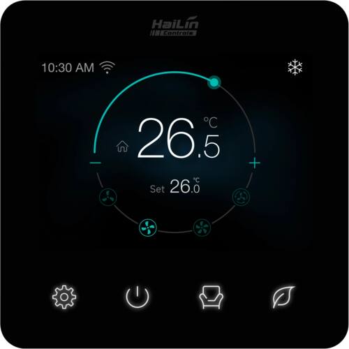 海林RS485WIFI彩色触摸屏按键中央空调地暖智能温控HL9061DB2L-MD