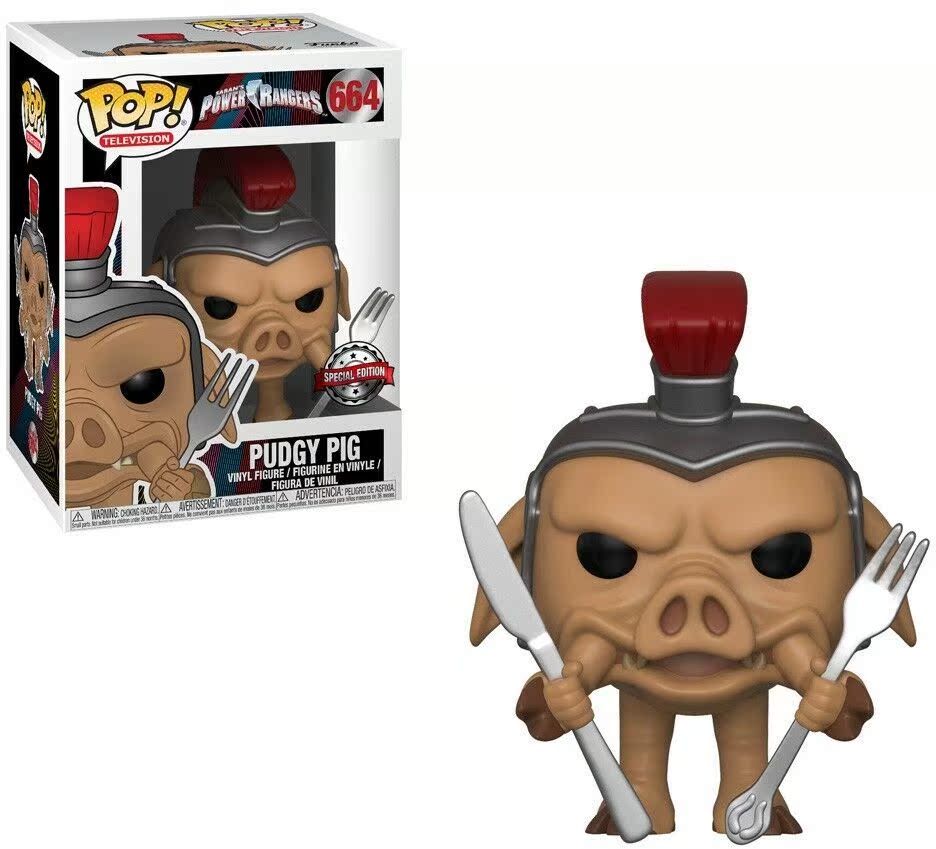 现货 美国进口funko pop恐龙战队powerrangers pudgy pig限定手办