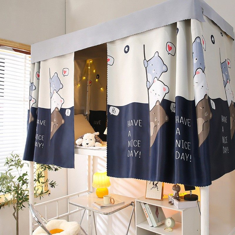 大学生宿舍强遮光布联男寝室加厚床帘学校上下铺挂拉帘子床莲围连,床上用品,蚊帐,淘宝优惠券,粉丝福利购,淘宝优惠卷