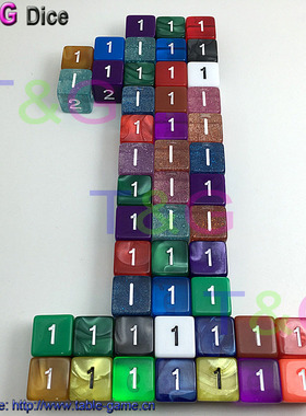 外贸出口品质桌游道具 6面色子跑团飞行棋大富翁游戏骰子酒吧KTV