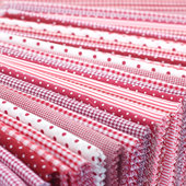 红白小格子小波点条纹布料半斤 微瑕手工布艺DIY娃衣面料清仓