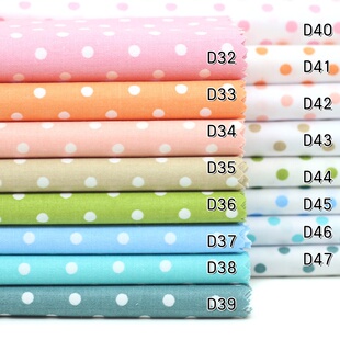 4mm纯棉斜纹点点布 40支娃衣床品布料小样 130gsm波点手工布组