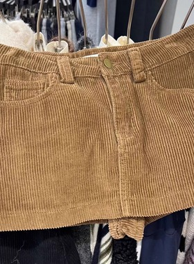 现货~0188Match秋冬美拉纯欲辣妹灯芯绒防走光半身短裙A字短裤