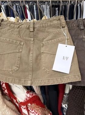 现货~0188Match正版纯欲防走光半身短裙A字裙口袋显瘦工装辣妹