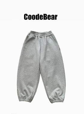 中大童冬季毛圈直筒束脚卫裤28038