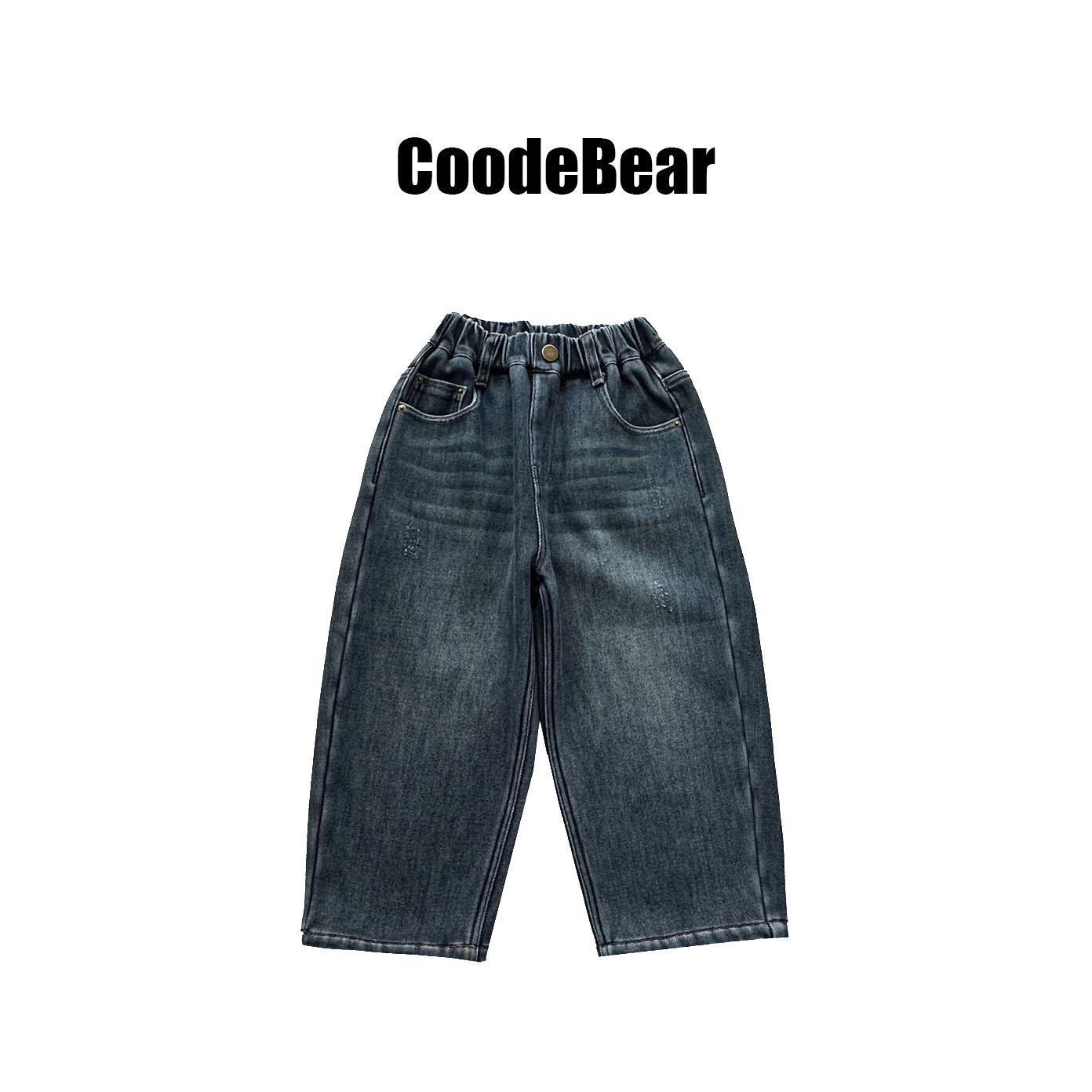 中大童冬款设计款简约加绒牛仔裤37521