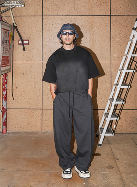 SEVENMF「休闲西裤」慵懒休闲裤抽绳束脚裤宽松长裤男