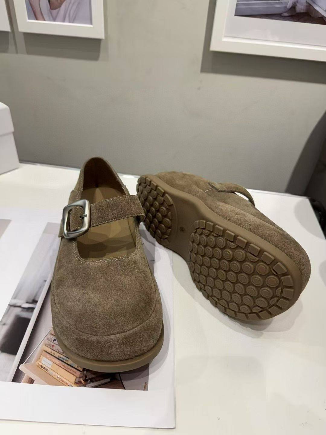18年老店欧货2026春季新款时尚真皮一字带平底休闲百搭乐福女潮鞋,女鞋,勃肯鞋/软木鞋,淘宝优惠券,粉丝福利购,淘宝优惠卷