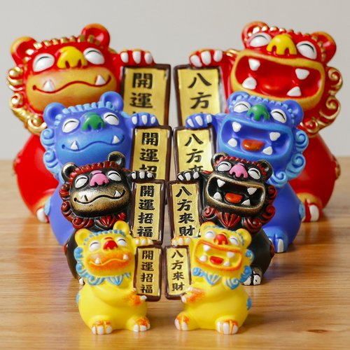 招财猫开业摆件狮三百招财猫