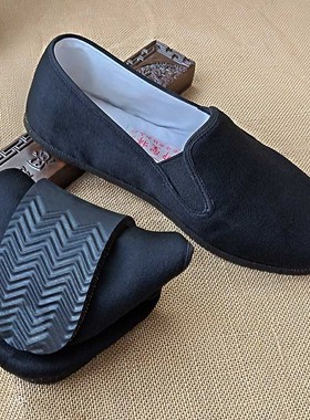 橡胶轮胎纯手工礼服呢男鞋老北京布鞋爸爸休闲运动鞋软底加绒轻便